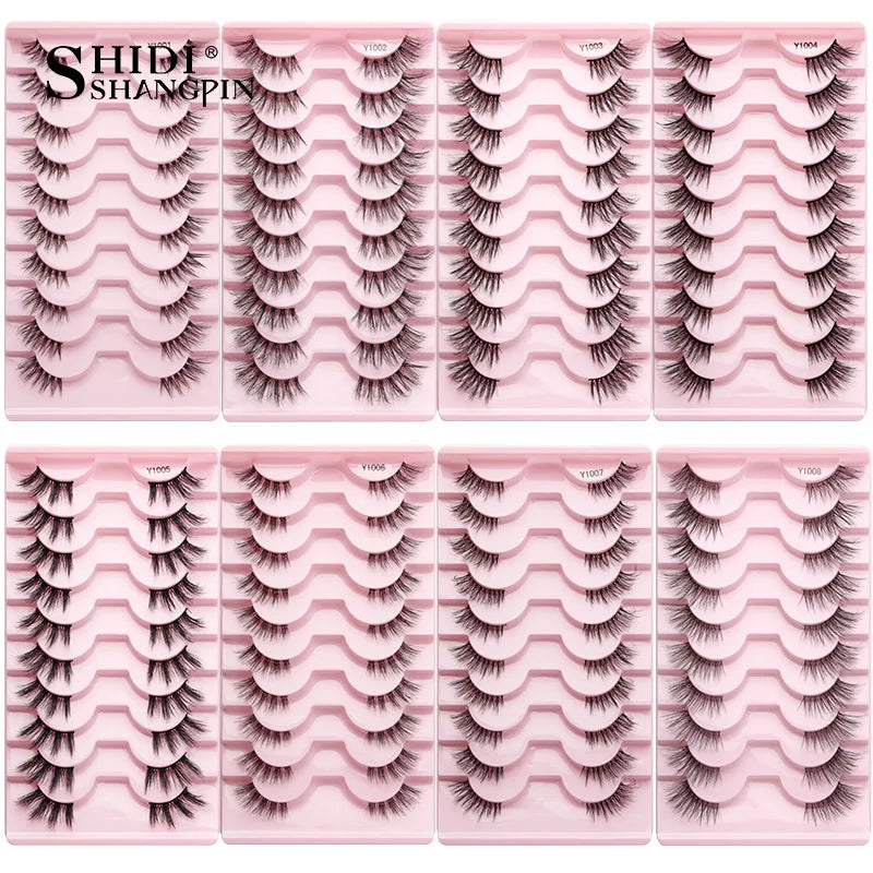 False Eyelashes Cat Eye 3D Winged Natural Faux Mink Makeup Lashes