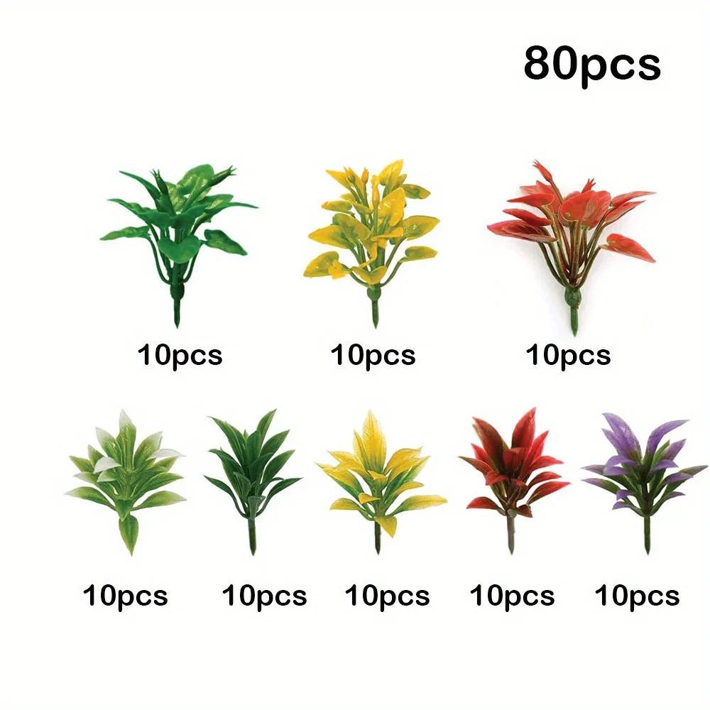 Mini Model Grass Scenery Kit - 80 or 120 Pieces for School Projects & Dioramas