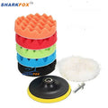 Car Polishing Pads Set - Buffing Sponge & Wool Buffer for Scratch Removal