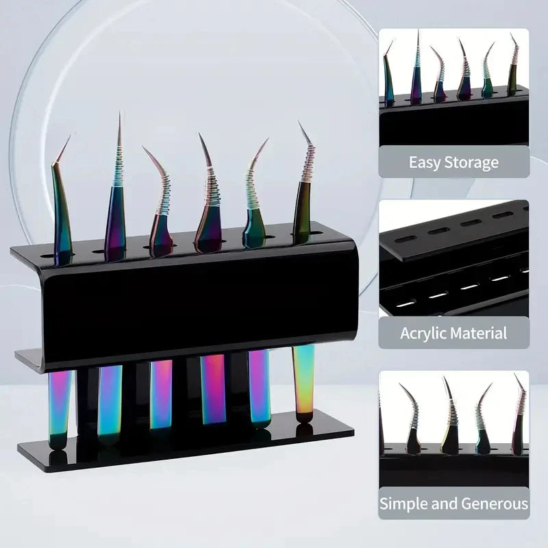 Acrylic Tweezer Storage Rack for Eyelash Extension Display & Organization