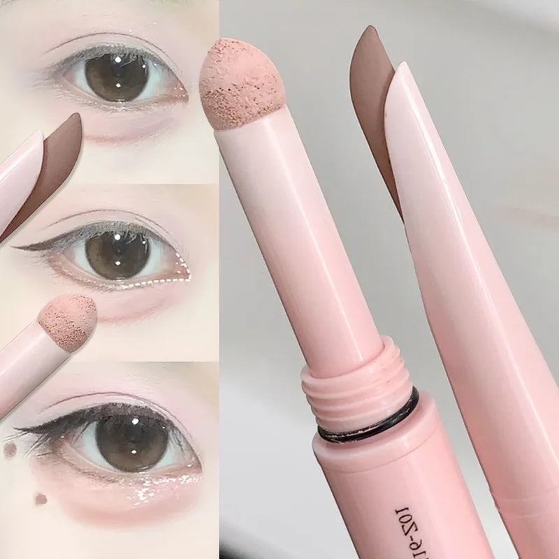 Double-End Eyeliner & Shadow Stick Makeup Tool - Brightening, Glitter & Matte Finish