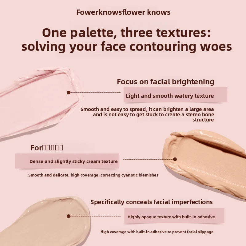 Color Correcting Concealer Palette - Brightens & Covers Dark Circles - Vegan Makeup