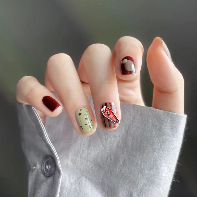 Halloween Nail Art Charms 10-Pack Gothic Punk 3D Metal Nail Decorations