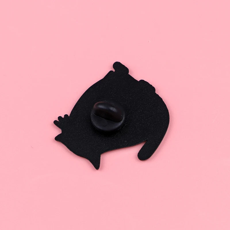 Cute Black Cat Enamel Pin Lapel Badge Brooch for Clothing & Accessories