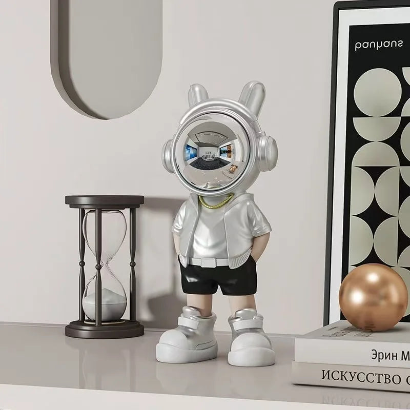 Light Luxury Astronaut Resin Model for Home Decor, Living Room & Wine Cabinet