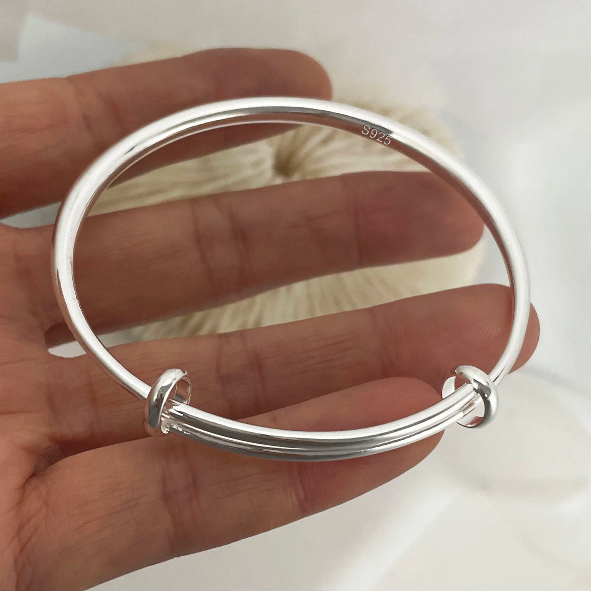 Solid Sterling Silver Bracelet for Women Men Vintage Handmade Birthday Gift