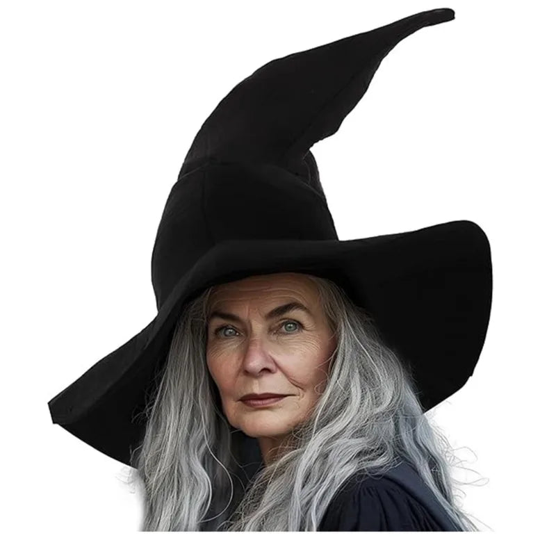 Halloween Witch Hat Costume Wool Knit Hat for Party Cosplay Christmas Festival