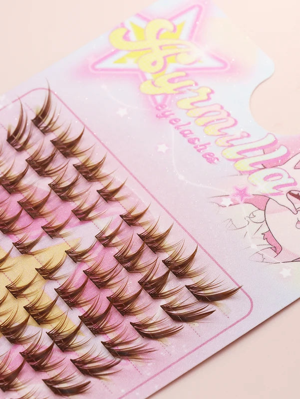 Natural Fox-Style False Eyelashes - Hand-Made, Length 0.5-1cm, Customizable Look