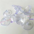 Strong Vacuum Suction Cups for Glass & Surfaces - Clear, Soft PVC, 18-30mm