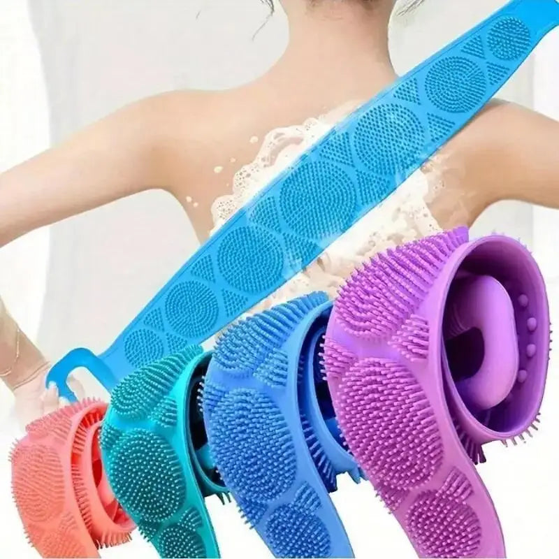 Silicone Body Scrubber Exfoliating Shower Back Brush Bath Sponge Clean Tool