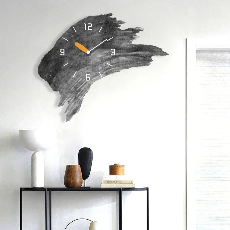 Elegant Wooden Silent Wall Clock - Modern Home Decor for Living Room