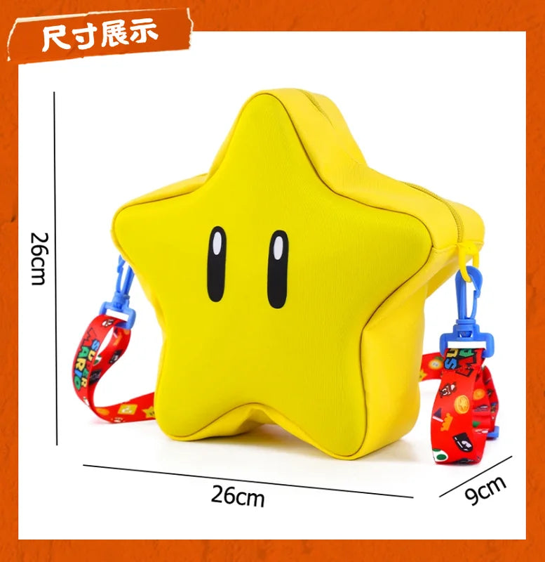 Cute Lucky Stars Anime Crossbody Bag PU Leather Backpack Kawaii Cosplay Schoolbag Gift