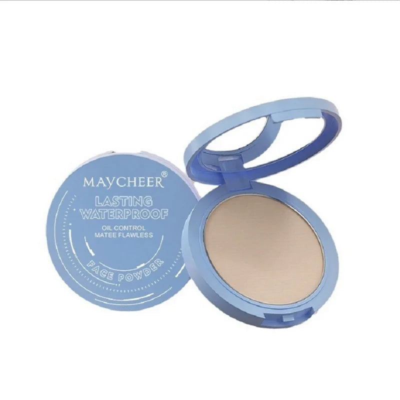 Oil Control Matte Face Powder with Mirror - Long Lasting Setting Makeup