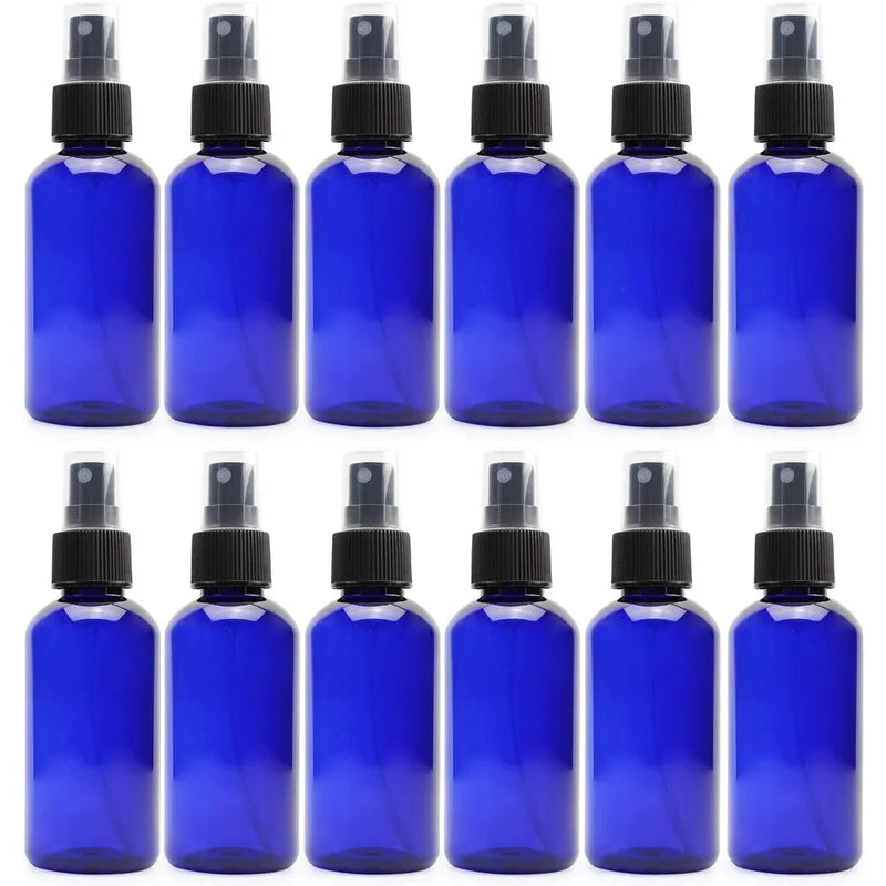 50PCS Refillable Travel Size Blue Plastic Fine Mist Spray Bottles for Liquids