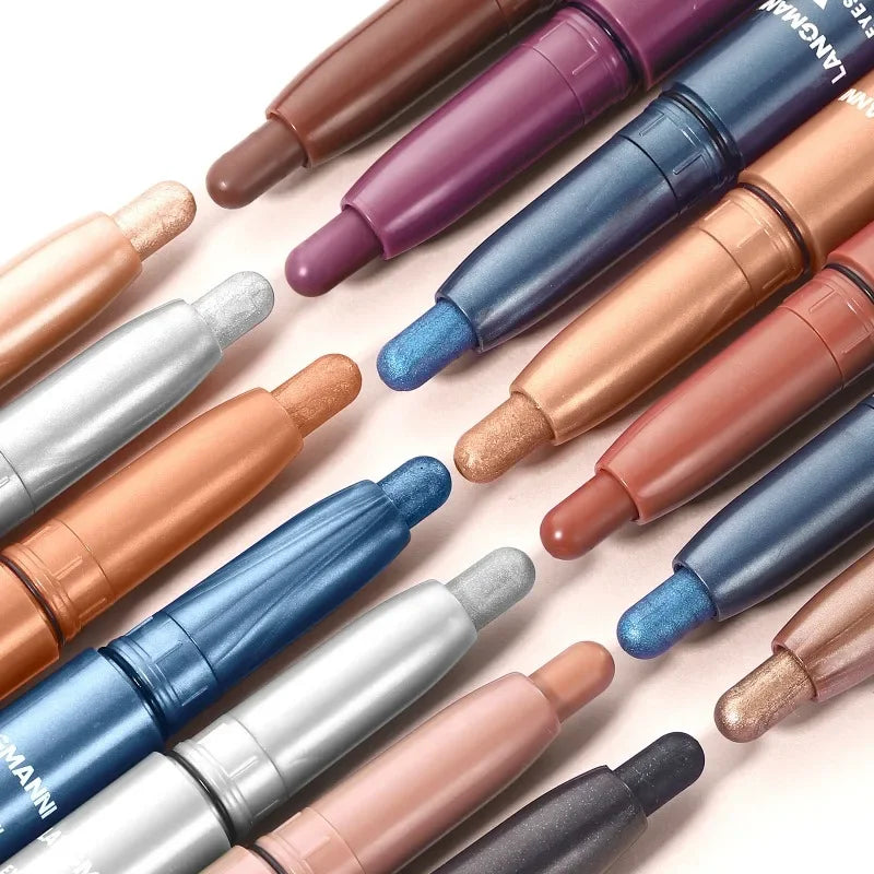Pearlescent Eye Shadow Pencil Glitter & Highlighter Stick - Long Lasting Shimmer Makeup