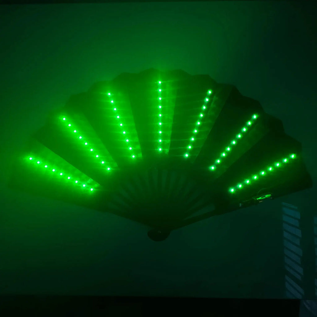 Glow Folding LED Fan Dancing Light for Parties Raves Halloween Christmas