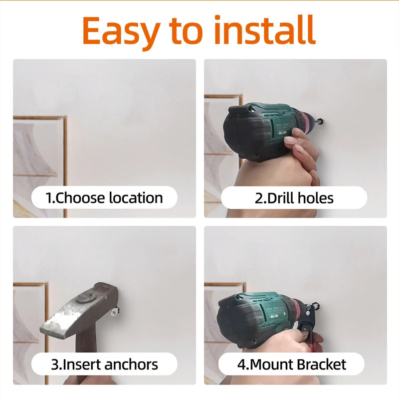 Heavy Duty Wall Mount Metal Hook Garage Organizer for Bicycle Ladder Garden Tools