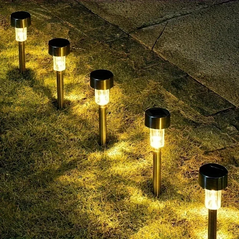 10 Pack Solar Garden Path Lights Waterproof Outdoor Landscape LED Yard Lighting