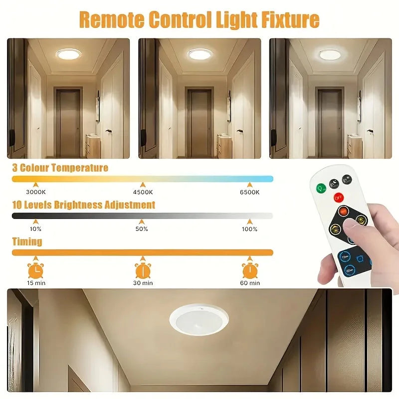 Magnetic PIR Motion Sensor LED Ceiling Light 2.5W Indoor Lighting for Living Room Bedroom Hallway Office Balcony