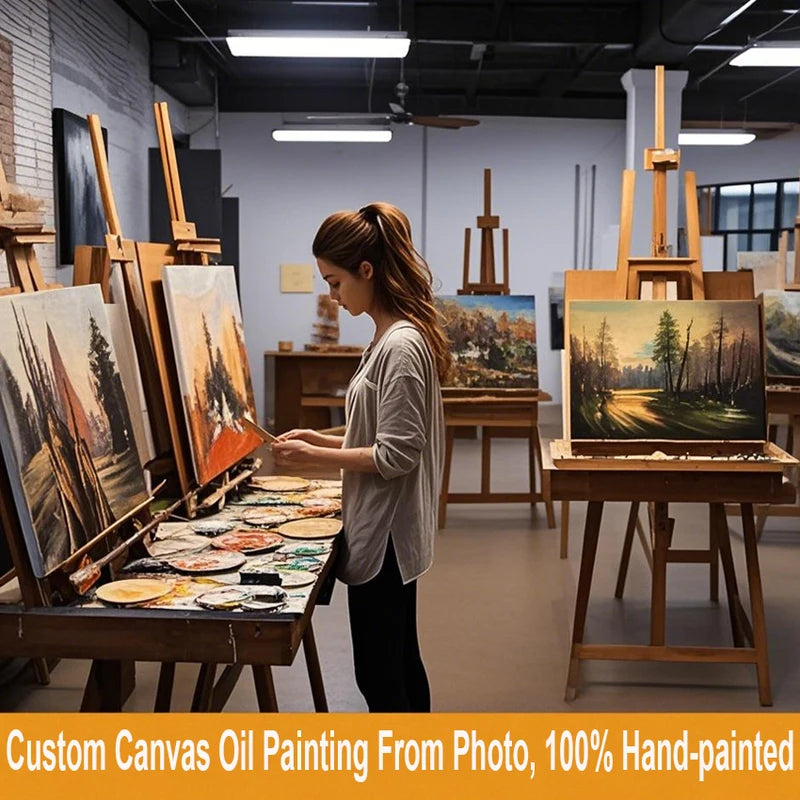 Custom Canvas Oil Painting from Photos - Wedding, Pet, Family Wall Art