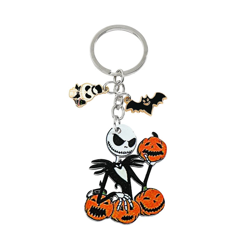 Nightmare Before Christmas Jack Skellington & Pumpkin Keychain Halloween Accessory