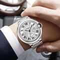 Luxury Men's Watch with Round Dial and Stainless Steel Band – Multiple Colors