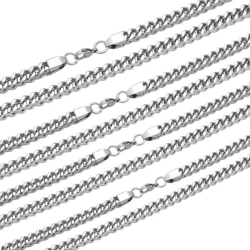 Stainless Steel Chain Necklace for Women Men 3mm-5mm Gold or Silver Color Jewelry