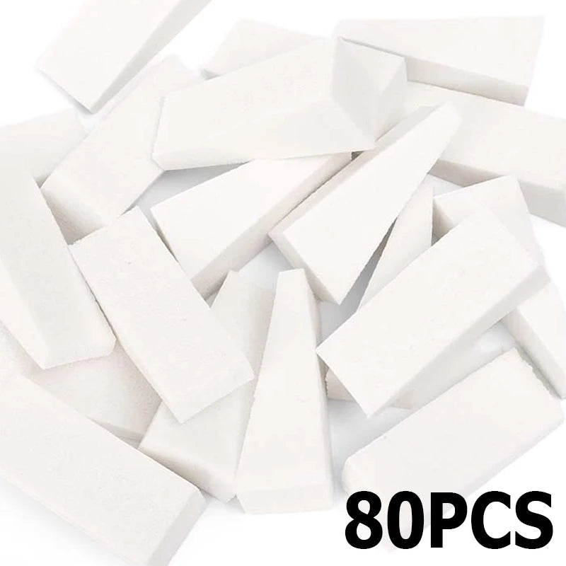 Triangle Makeup Sponges 100PCS Latex Cosmetic Puffs for Foundation & Powder