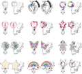 12 Pairs Clip-On Earrings Set for Women CZ, Pearl, Star, Heart & Butterfly Jewelry