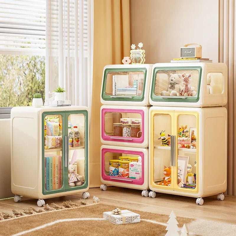 Children's Toy Storage Cabinet Locker Book Shelf Large Capacity Plastic Multi-Functional