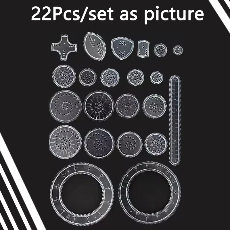Spirograph Drawing Toy Set for Kids & Students Educational Art Crafts Gears & Stencils