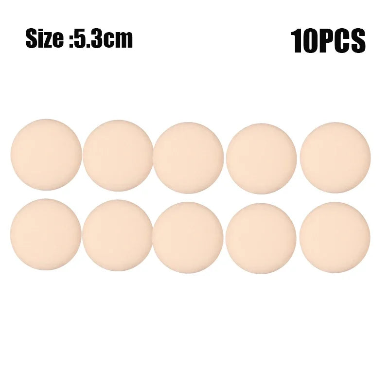 Multi-Shape Makeup Powder Puffs Set - Soft Cotton Candy Sponge Applicators for Dry & Wet Use