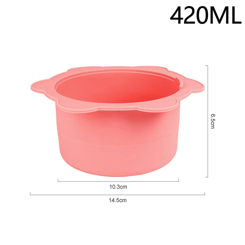 Wax Warmer Silicone Replacement Bowls with Stirring Stick for Hair Removal - Heat-Resistant Non-Stick