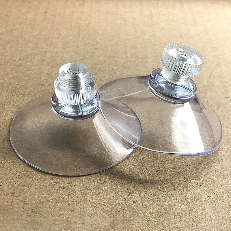 Heavy Duty Transparent Suction Cups with Screw Nut - Waterproof Plastic Adhesive Holders