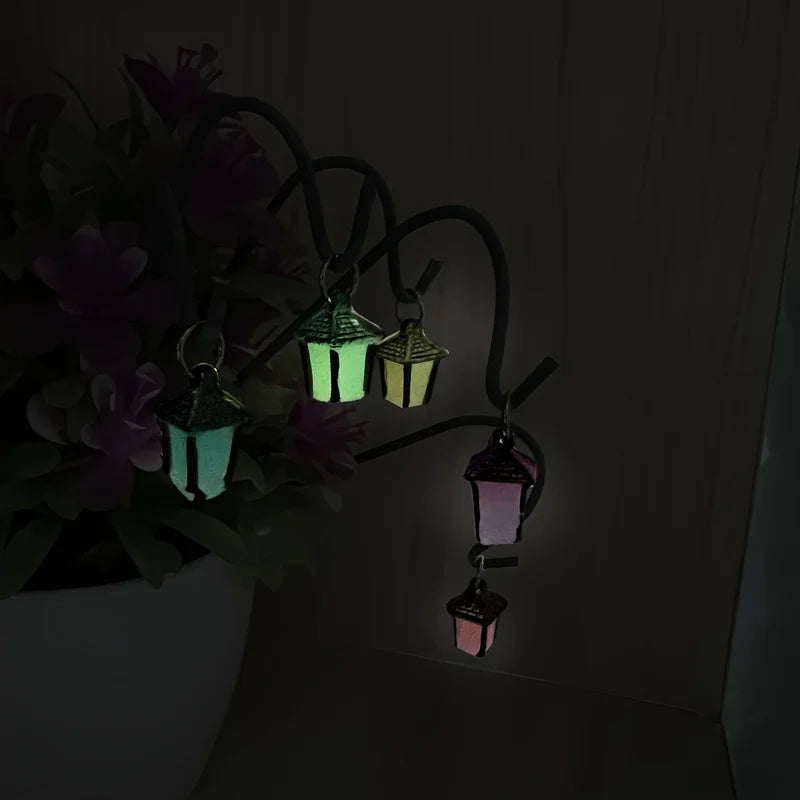 Solar-Powered Fairy Lanterns with Iron Hooks - Garden Stakes & Outdoor Decor