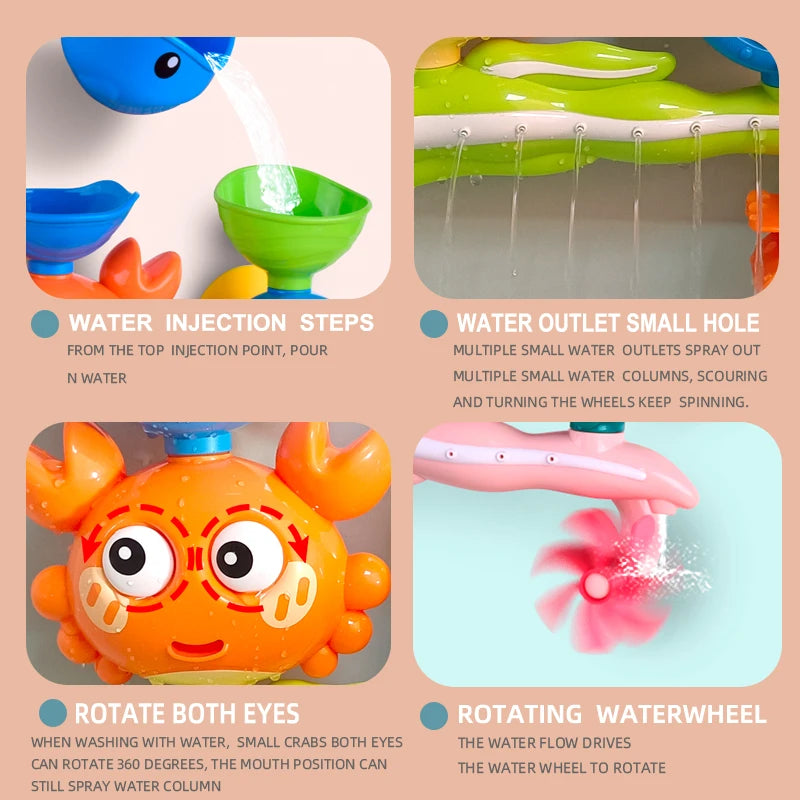 Children's Crab Bath Toy Water Play Toy for Kids 0-3 Years - Bathtub Fun