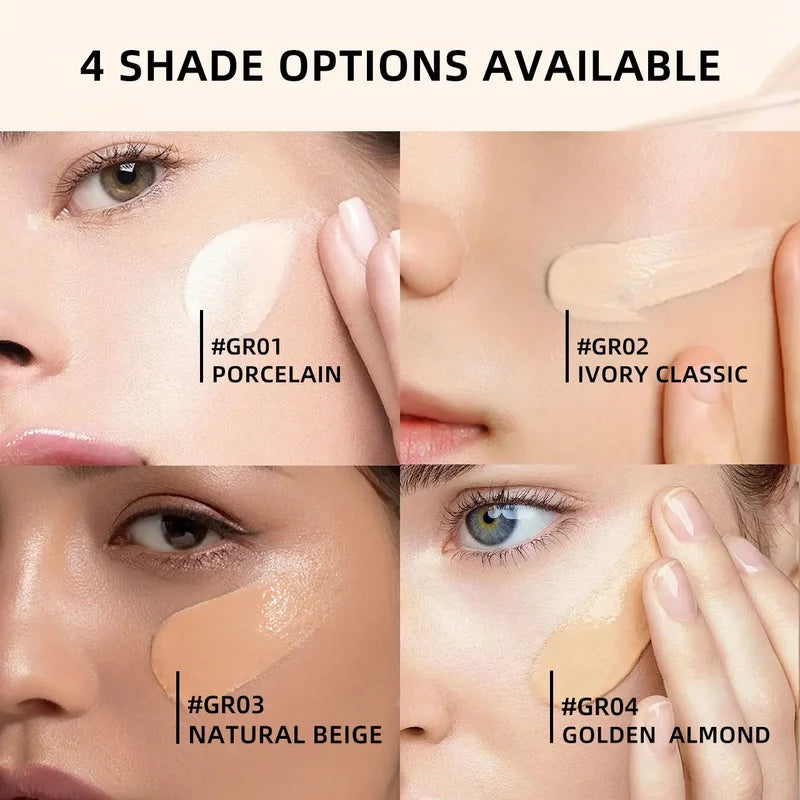 Waterproof Long-Lasting Foundation Cream with Natural Coverage for Face Makeup