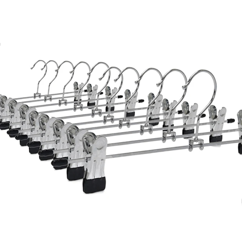 Heavy Duty Metal Trousers Clips Hangers for Jeans Skirts Pants Wardrobe Organizer