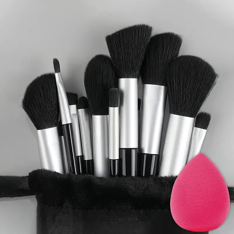 Makeup Brush Set 13 Pcs - Soft Fluffy Face & Eye Makeup Tools for Beauty