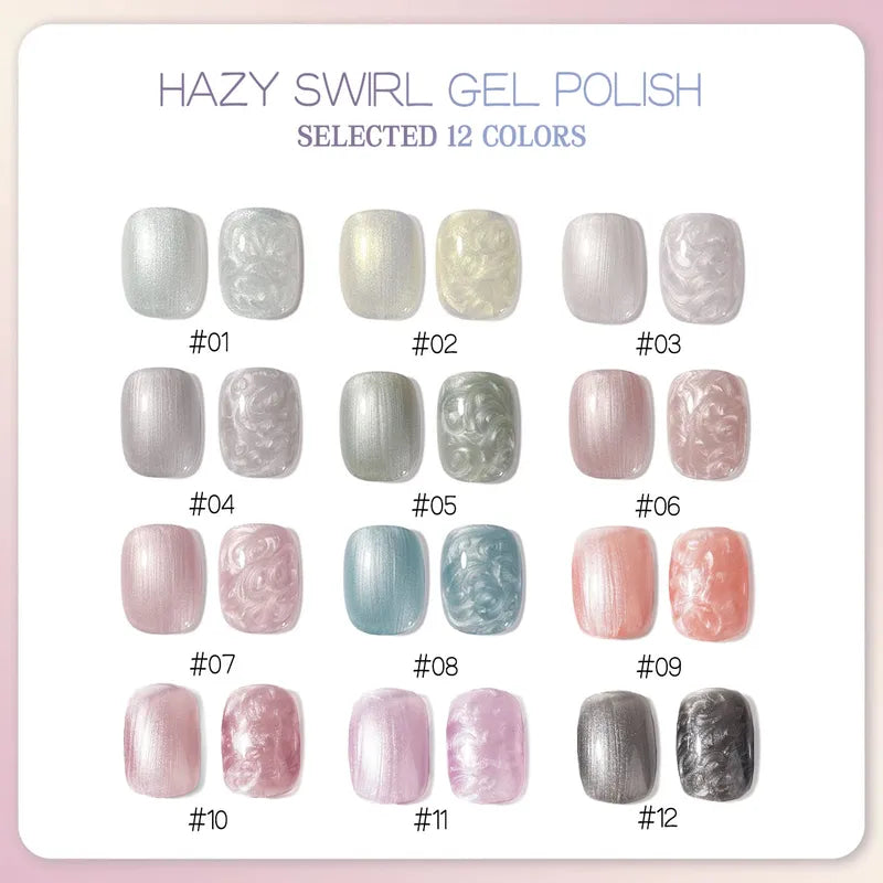 Japanese-Style Summer Nail Art Pearl Shell Thread Gel Nail Polish Set