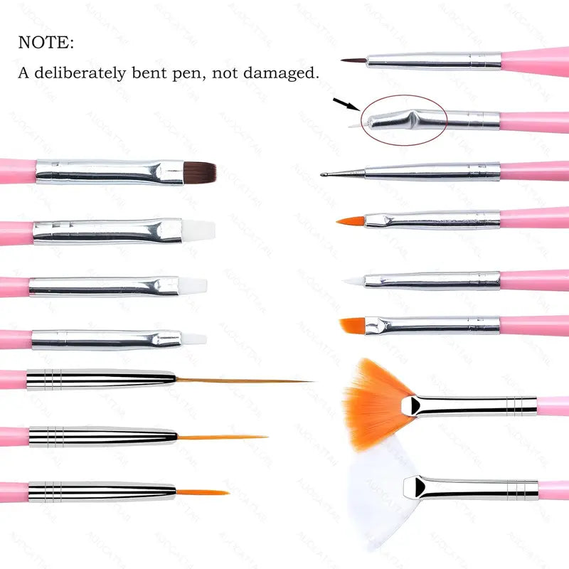 Nail Art Brush Set with Dotting and Detailing Tools for Professional and Home Use