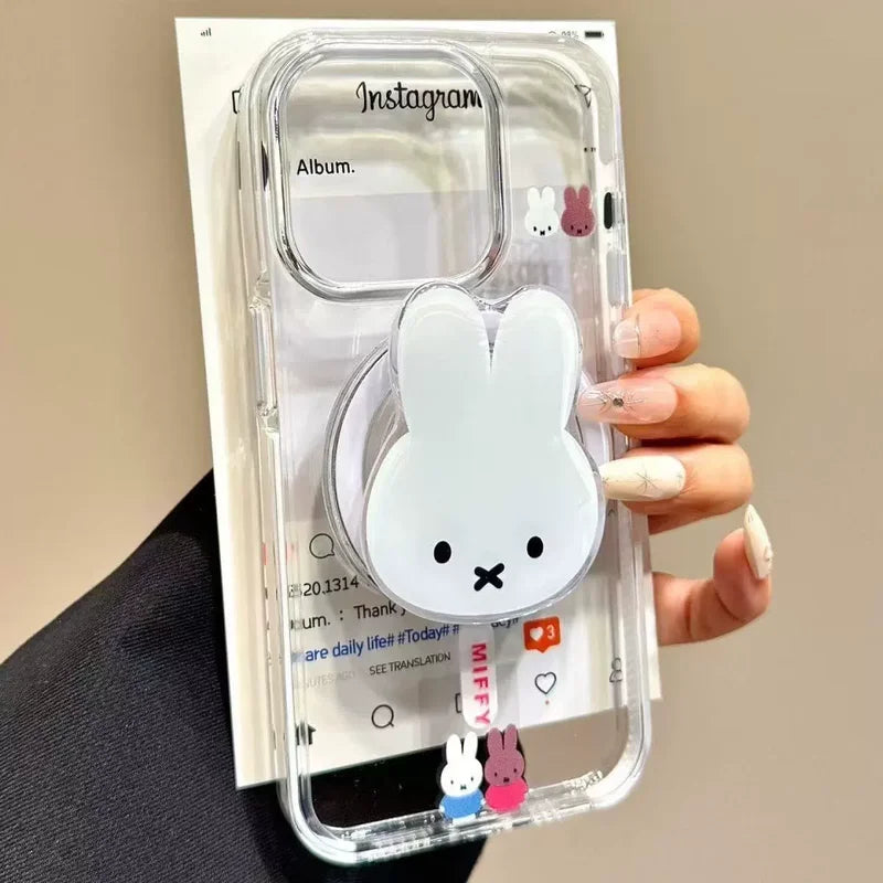 Kawaii Rabbit Magnetic Phone Stand Cartoon Airbag Desktop Holder Gift