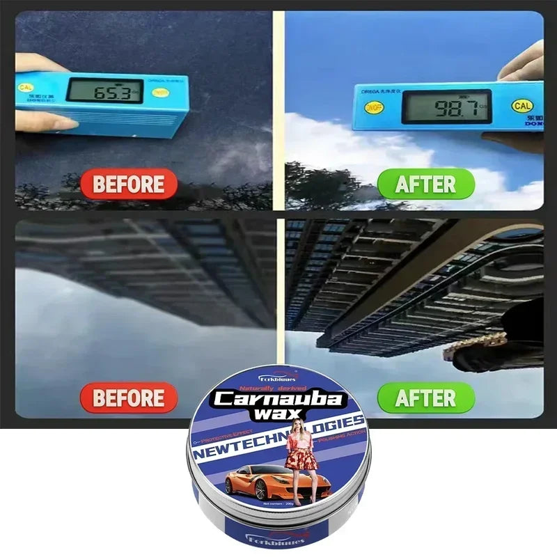 Car Crystal Wax Coating Set - Hydrophobic Protective Polish for All Paint Types