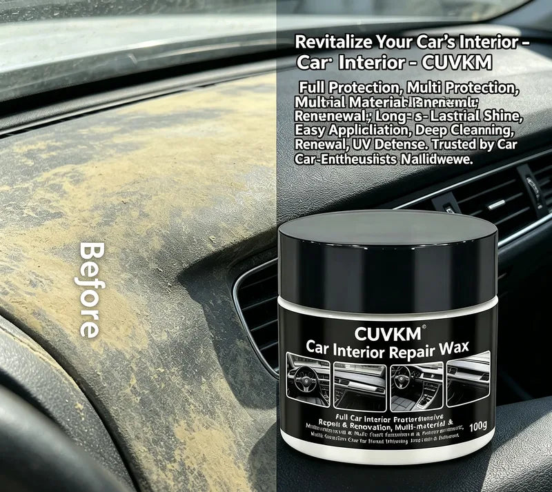 Car Interior Repair Wax - Multi-Material Renovation for Leather and Plastic Surfaces