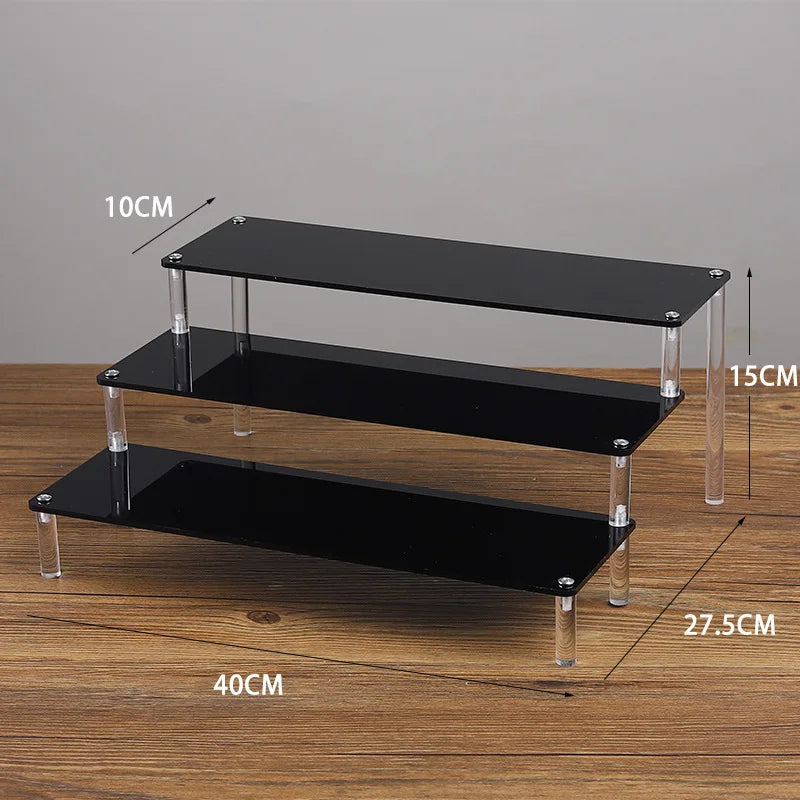 Multi-Tier Acrylic Display Stand Clear Riser for Cupcakes Jewelry & Figurines
