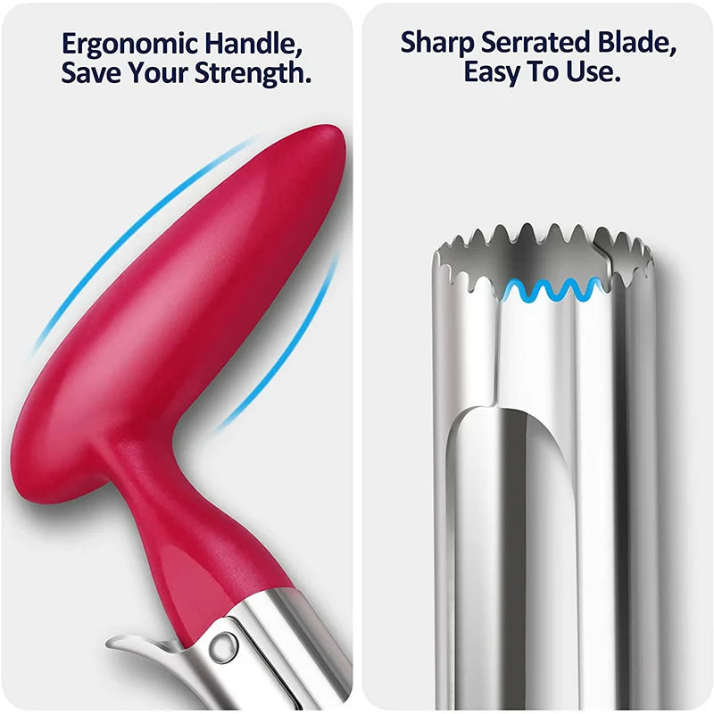 Stainless Steel Apple Corer Fruit Slicer Kitchen Tool - Multi-Function Core Remover