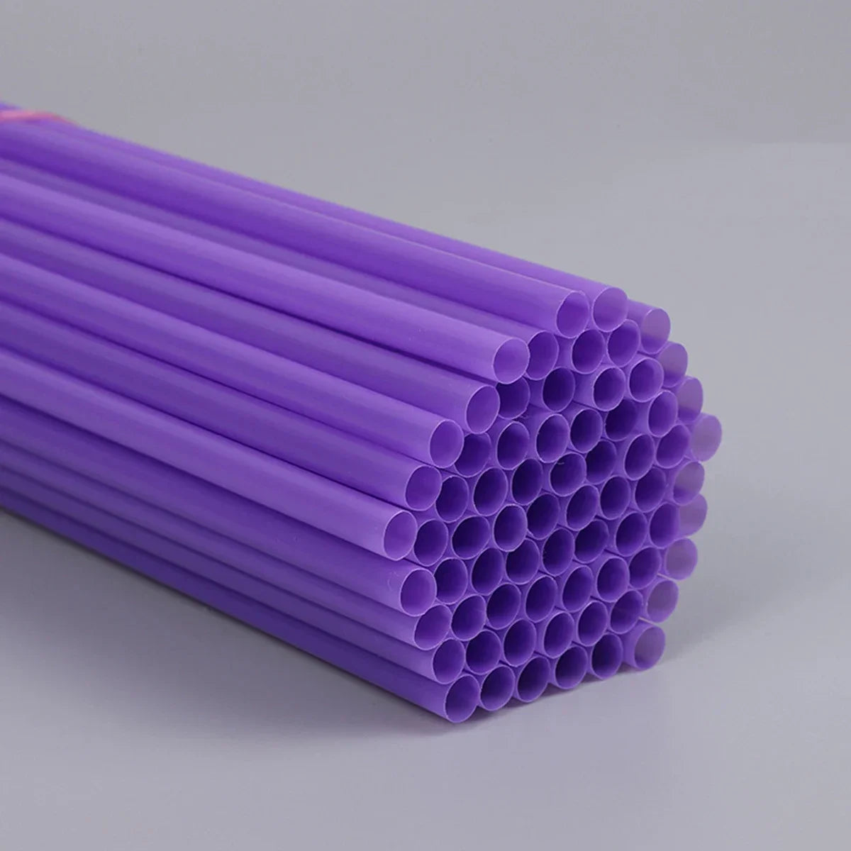 100 Pcs Colorful Reusable Plastic Drinking Straws for Parties & Events