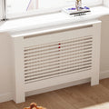 Large Radiator Cover 36 Inch Tall MDF Screen with Grill Shelf for Home & Office