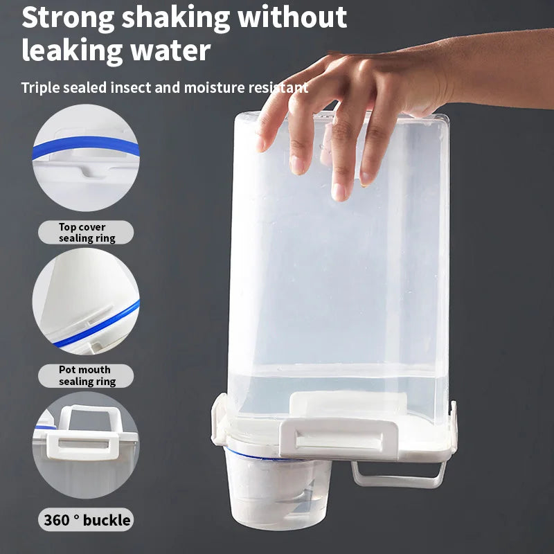 Airtight Laundry Powder Dispenser with Measuring Cup - Portable Storage Jar