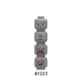 Zombie Skeleton Monster Face Building Blocks Toy Set for Kids - Multiple Colors